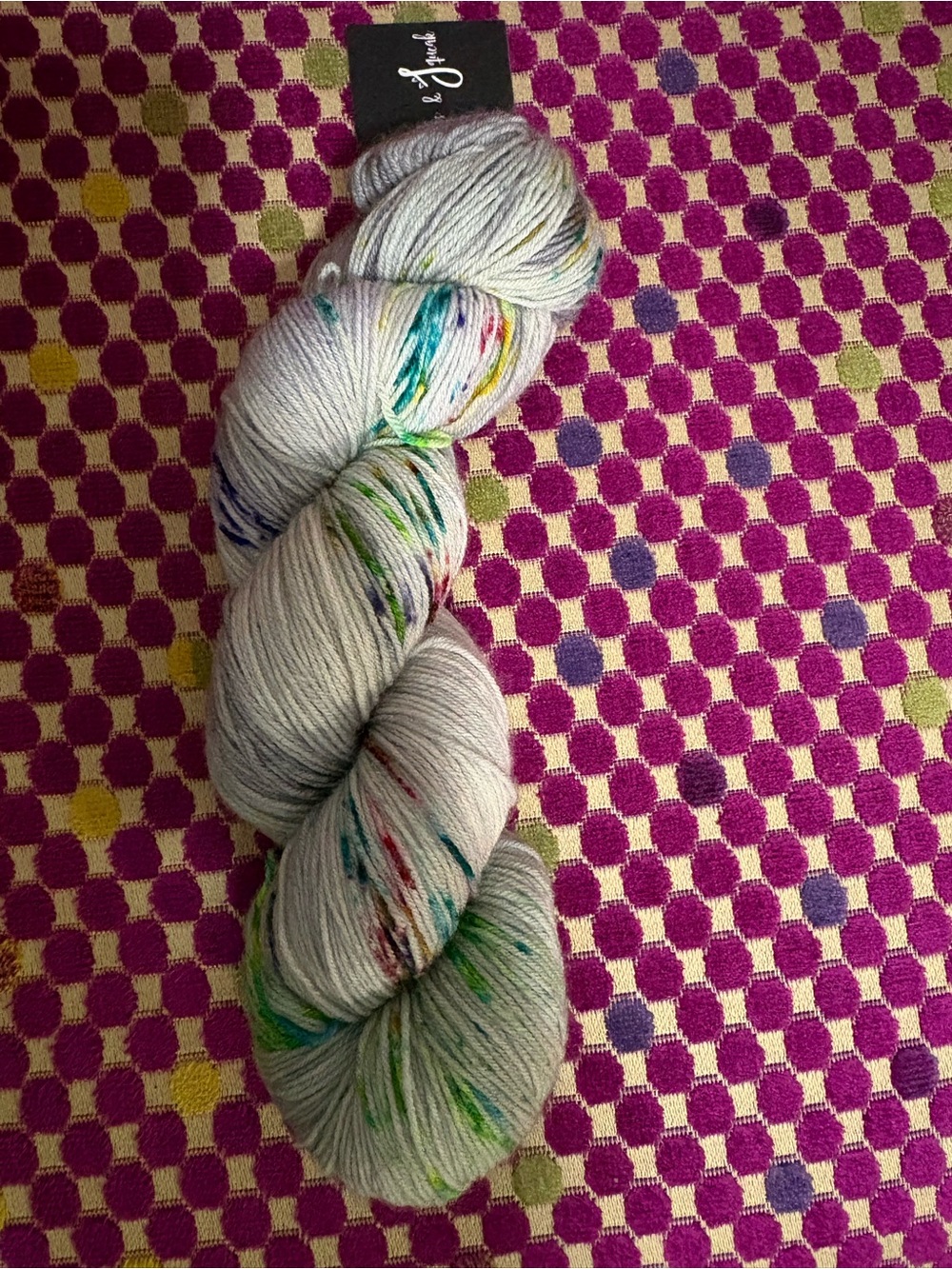 Chubs and Squeak BFL Sock Yarn in Lucky Charms Colorway